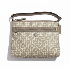 Coach Taupe Signature Canvas Crossbody